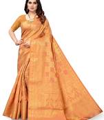 Serona fabrics women's banarasi silk printed zari woven work festival wear saree