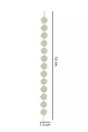 Traditional Floral Kundan Pearl Studded Rajasthani Sheeshphool/ Mathapatti for Women 