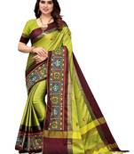 Serona fabrics women's cotton silk embroidey work saree