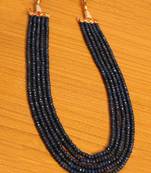 Blue Sapphire Semi Precious 5 Line Necklace