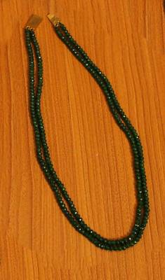 Green Onyx 2 Line Semi Precious Necklace 1