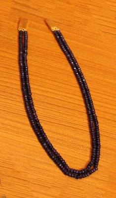 Amethyst Purple Colour Double Line Semi Precious Necklace 1