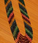 Multicolour Semi Precious 7 Line Necklace