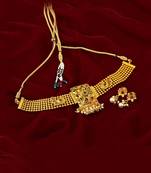 Traditional Gold Plated Designer Choker Necklace Set