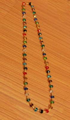 Multicolour Crystal Look Single Line Necklace 1