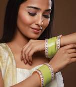 Set Of 36 Lime Green Chuda Set