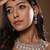 Silver-Plated White AD-Studded Statement Jewellery Set