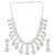 Silver-Plated White AD-Studded Statement Jewellery Set