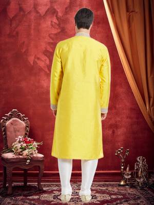 Indian Poshakh White Art Silk Silk Blend Kurta Pajama 5