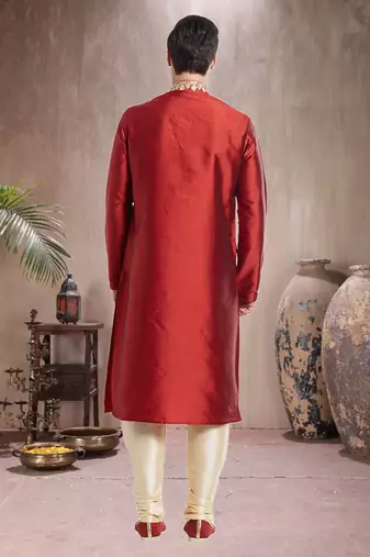Antique Art Silk Tufeeta Kurta Pajama