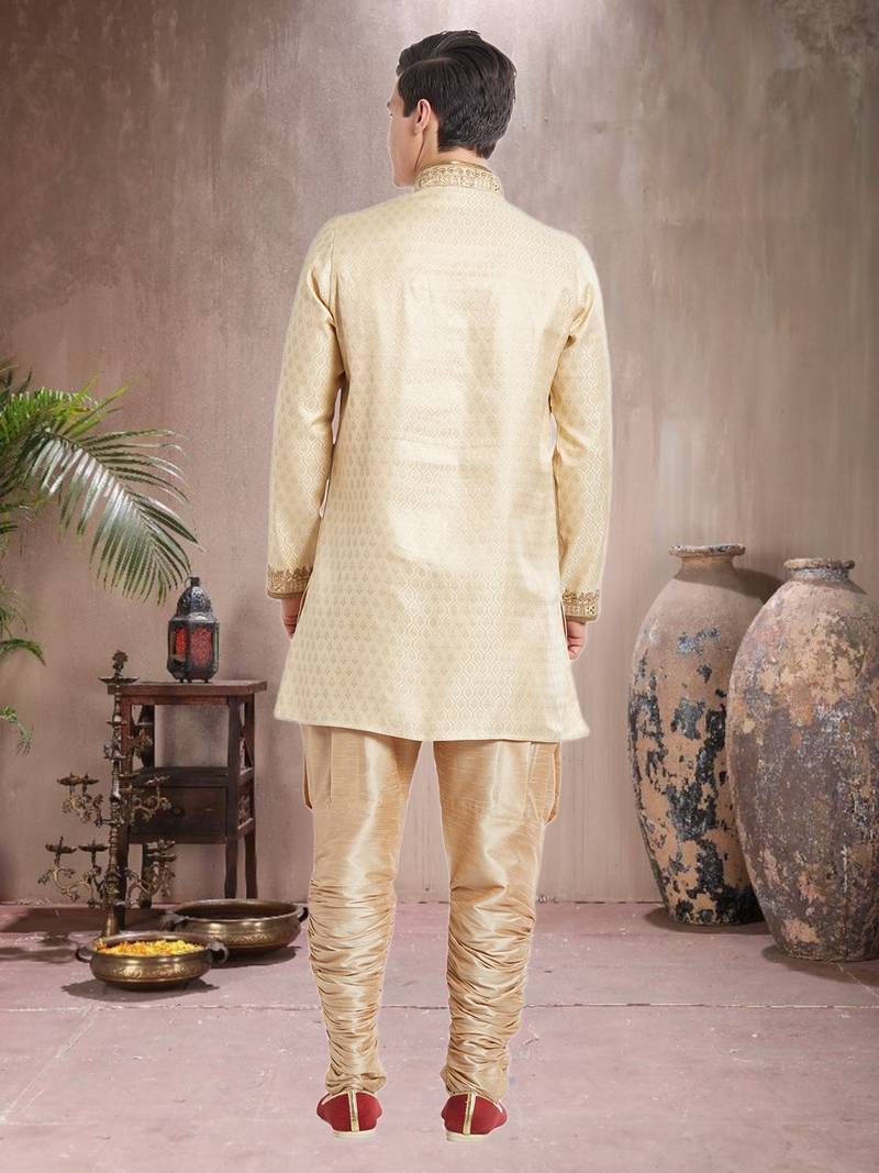 Indian Poshakh Antique Art Silk Brocket Kurta Pajama