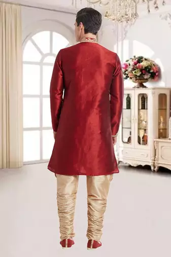 Antique Art Silk Silk Blend Kurta Pajama