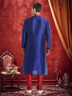 Indian Poshakh Maroon Art Silk Silk Blend Kurta Pajama 5