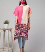 Printed Poly Moss Kaftan: Vibrant Multi-Colored Elegance