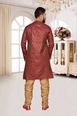 Maroon Brocket Indo Western Dresses 6