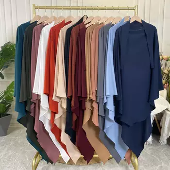 Khimar : Single Layer Triangular Diamond Instant Khimar-Hijab-Jilbab in Single Layer Amy Green Color | Tie Back 2