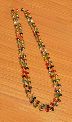 Multicolour Crystal Look Single Line Necklace 1