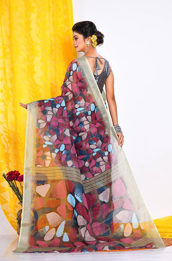 SEMI DIGITAL PRINT SAREE