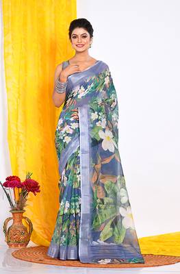 SEMI DIGITAL PRINT SAREE 1