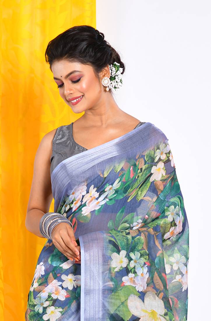 SEMI DIGITAL PRINT SAREE