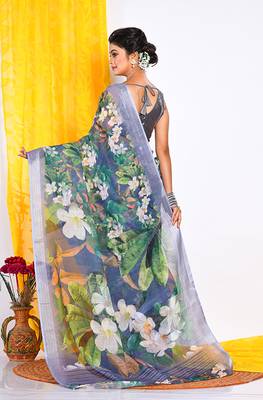 SEMI DIGITAL PRINT SAREE 4