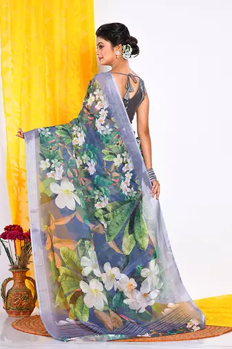 SEMI DIGITAL PRINT SAREE