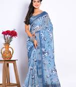 SEMI DIGITAL PRINT SAREE