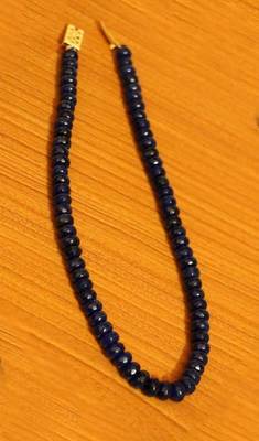 Blue Sapphire Single Line Necklace 1