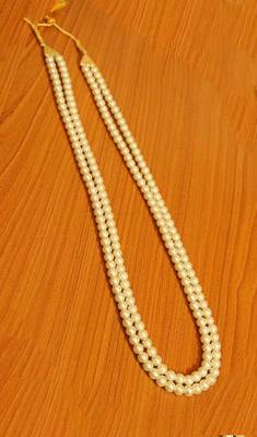 2 Line Pearl Long Necklace Set 1