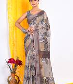 SEMI DIGITAL PRINT SAREE
