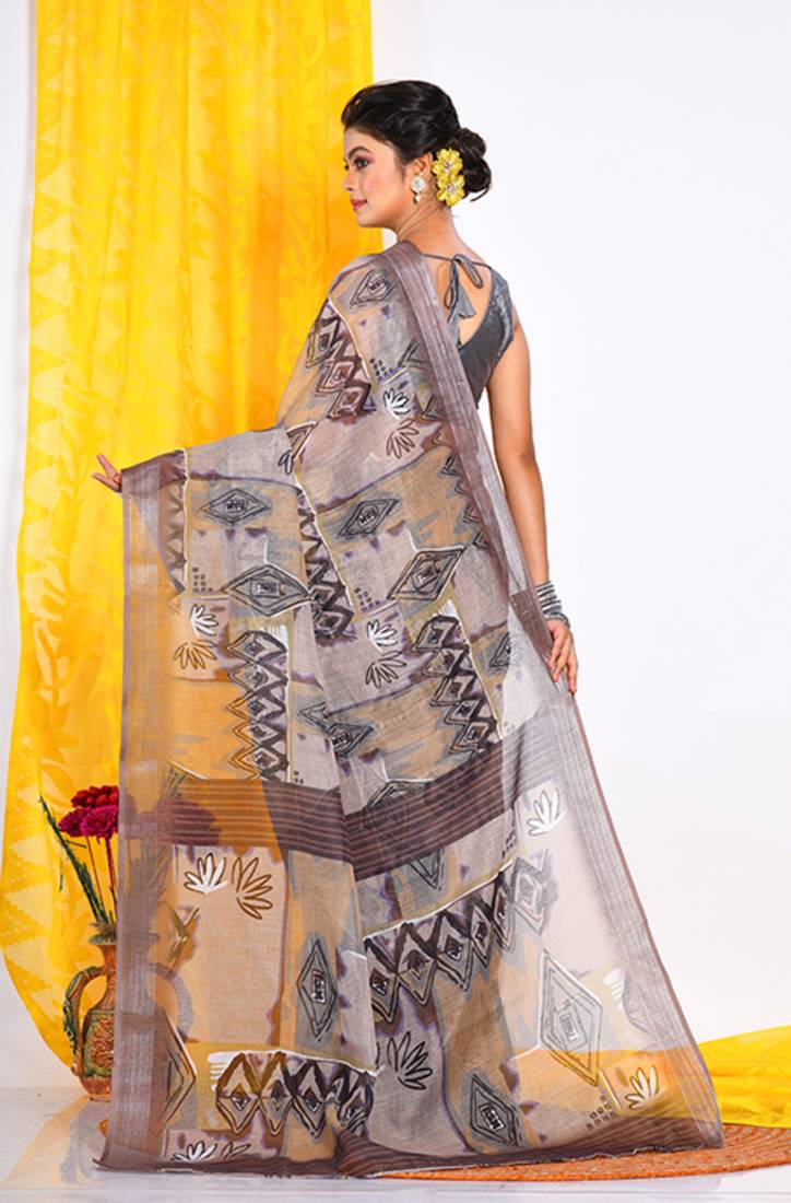SEMI DIGITAL PRINT SAREE