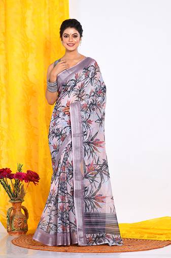 SEMI DIGITAL PRINT SAREE