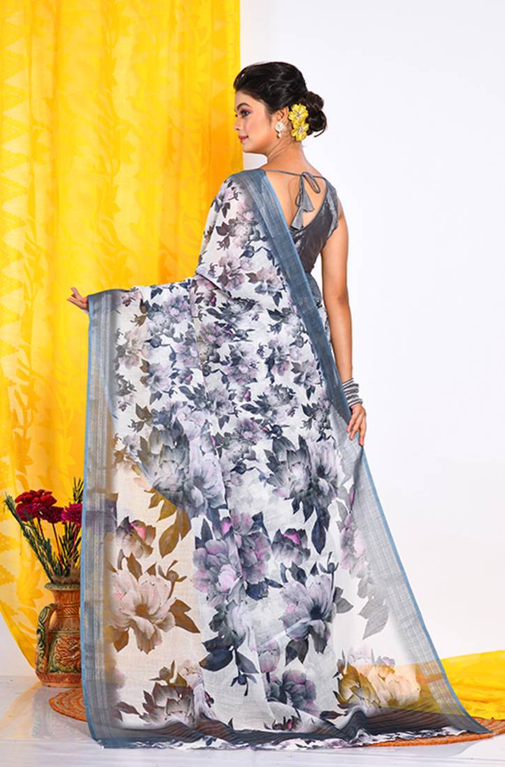 SEMI DIGITAL PRINT SAREE