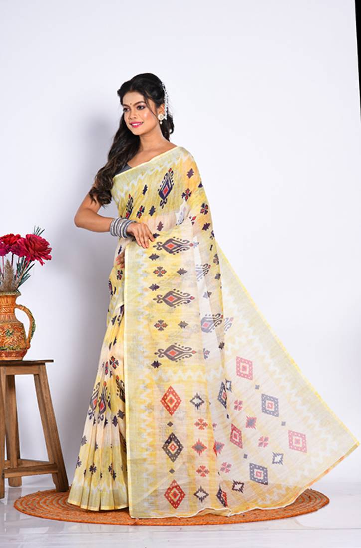 SEMI DIGITAL PRINT SAREE