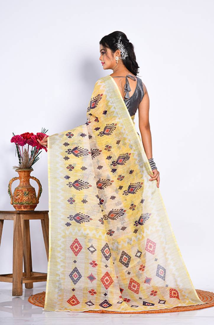 SEMI DIGITAL PRINT SAREE