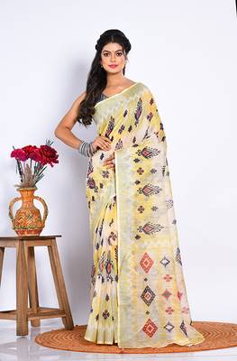 SEMI DIGITAL PRINT SAREE 4