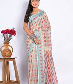 SEMI DIGITAL PRINT SAREE