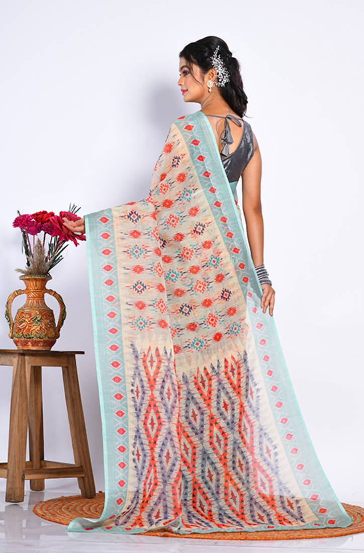 SEMI DIGITAL PRINT SAREE