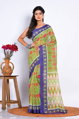 SEMI DIGITAL PRINT SAREE