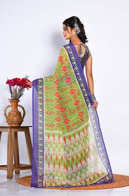 SEMI DIGITAL PRINT SAREE 4