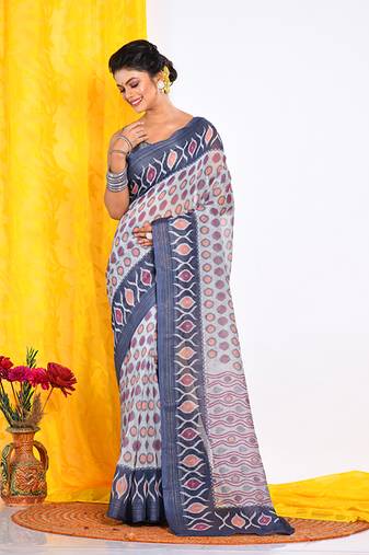 SEMI DIGITAL PRINT SAREE