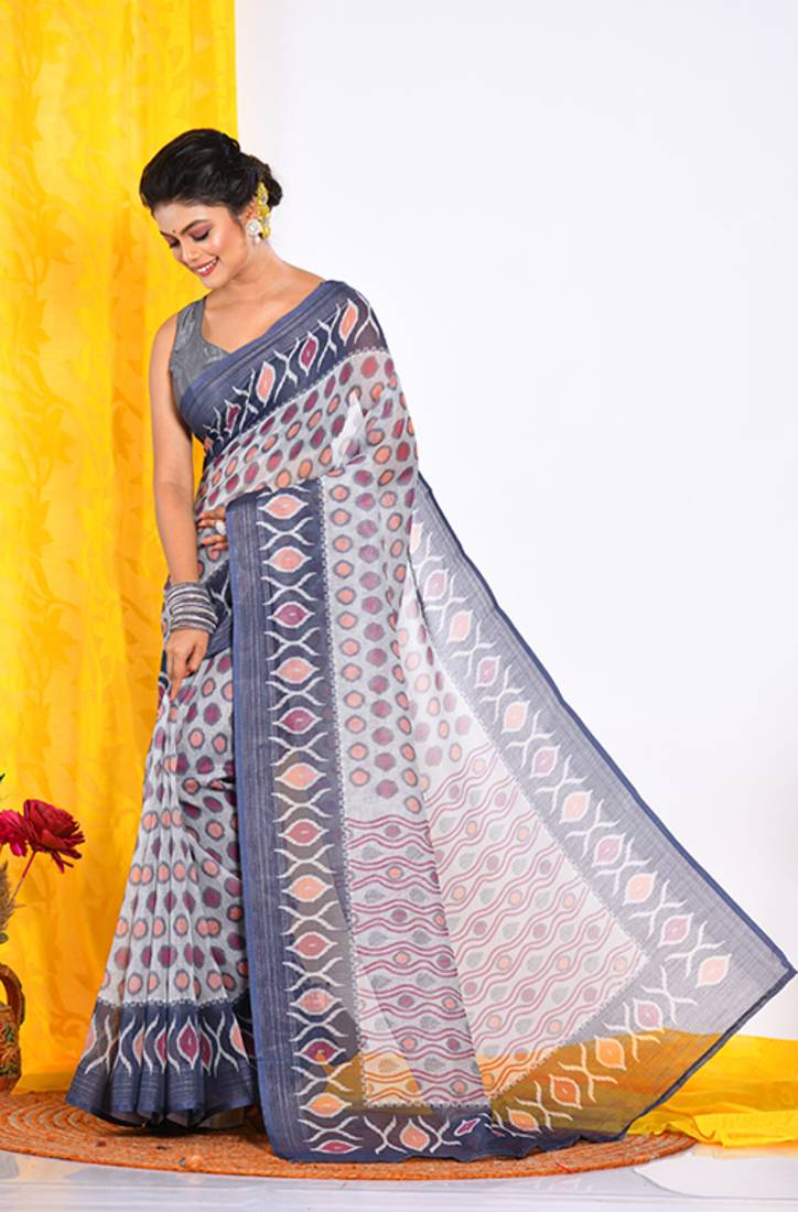 SEMI DIGITAL PRINT SAREE
