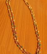 Multicolour Beads Double Line Filigree Necklace