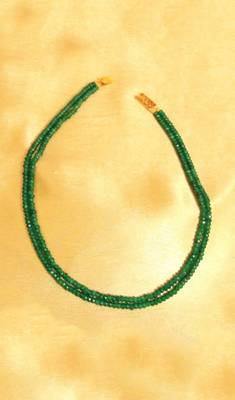 Green Onyx Semi Precious Two Line Necklace 1