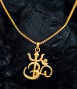 gold plated unisex om pendant for men women boys girls