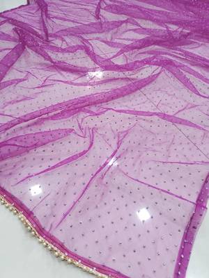 Wine Faux Georgette Mirror Work And Thread Embroidered Lehenga Choli 8