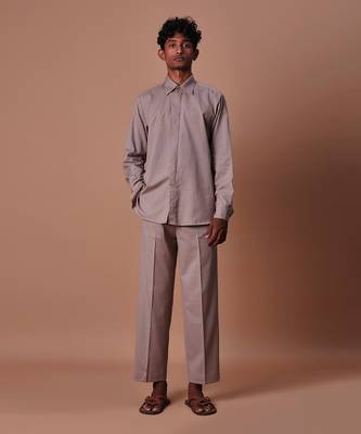 Grey placket shirt 1
