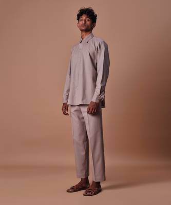 Grey placket shirt 2