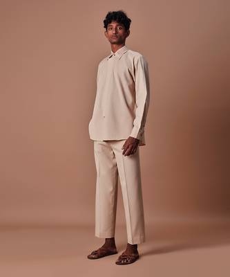 Beige placket shirt 2