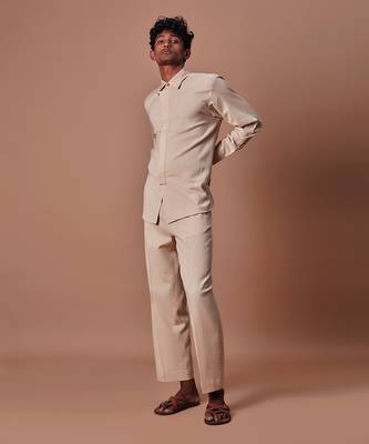 Beige placket shirt 4